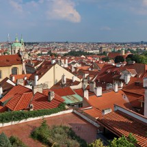 Prague see from the way to its castle
